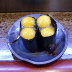 東寿司 - ウズラ　玉子は持ち込みで