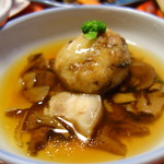 鶴の湯温泉 - あきたこまちのおにぎりあんかけwith豚肉