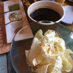 串カツ酒場 福島店 - 2度漬け禁止のソースと、バジルソースとかのやつ