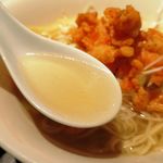 廣東料理 民生 - 桜えびたっぷり、春キャベツと春筍入り汁そば　