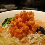 廣東料理 民生 - 桜えびたっぷり、春キャベツと春筍入り汁そば　