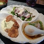 ZERO STYLE - 鶏なんばん・揚げ出し豆腐・生ハムのサラダの３点