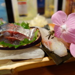 弘寿司 - 鯵＆マコガレイの昆布〆