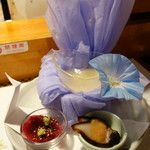 珍味3種盛り（柳タコの卵、モウカザメの心臓、鹿の子）