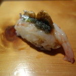 甘えび withえび、えびの卵、銀箔