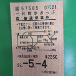 Sankakutei - 一日散歩切符は2260円(2017年5月)
