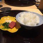 肉屋 雪月花 NAGOYA - 〆羽釜飯 南魚沼こしひかり、香の物