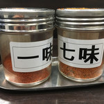 峠の蕎麦 - 卓上調味料