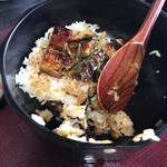 なまずや - 一杯目を食べた後のお櫃です