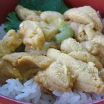 いわみ食堂 - 生うに丼、アップ。