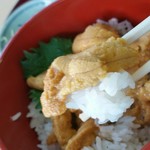 いわみ食堂 - 生うに丼、リフトアップ。