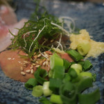 炭火焼酒亭ローリンストーン - 天然釣ソイ神経〆刺身（青森）　ズームアップ