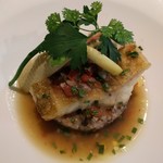 ドゥジェム - ハタとカキの大葉ソースポワレ