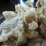 塩胡椒が下味についており、結構インパクトある。極上の鶏天！