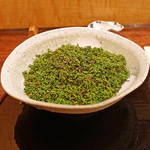 麻布 幸村 - 花山椒と牛肉のシャブシャブの花山椒