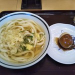 釜揚げうどん岡じま - かけうどんとおでん玉子(2017年5月3日撮影)