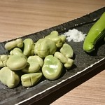 寿司 喰 - 空豆の塩ゆで