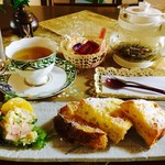 ごえん処 いわた - ハーブティー(ダイエット)¥500とモーニング(2017/5現在)