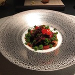 エクアトゥール - オマール海老と和牛はらみ 花山椒