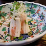 あおりいかと筍の木の芽和えと、炙った穴子