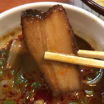 麺屋 高橋 - 【2017年04月】辛つけめん中、このチャーシューも旨いんだ。