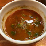 麺屋 高橋 - 【2017年04月】辛つけめん中、割りスープ入れて、完食しちゃいました(^.^)