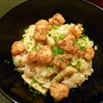 虎白 - 筍ごはん　ふぐ天ぷらのせ