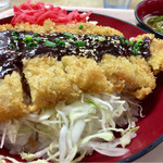 古賀サービスエリア（下り線） スナックコーナー - 糸島豚のソースかつ丼セット 830円