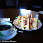Toki珈琲店 - サンドウィッチセットをオーダー。スープも付いてきます～