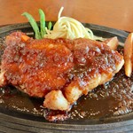 ステーキコーナー中村屋 - ポークステーキ 宮崎産豚 グリンサラダ・ライス付(¥1,450)