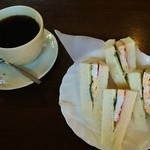 定光寺 - コーヒー（400円）、モーニング（ミニサンド）