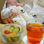 Cafe202 - ランチセットのサラダと飲み物