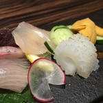 味あら井 - かんぱち・しまあじ・アオリイカ・雲丹