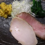 つけ麺一燈 - 山形地鶏の油を使った細つけ麺(醤油バージョン)