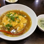 龍潭 - 天津飯（スープ付）　667円（税抜）