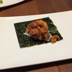 TEPPANYAKI 10 GINZA - 名物の一品、雲丹でした