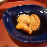 祇園 大渡 - 添えられた雲丹醤油漬けを