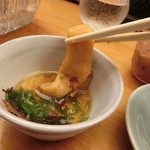 鮨　しらはた - ポン酢でいただきます