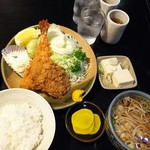 亀鶴庵 - ミックスフライ定食