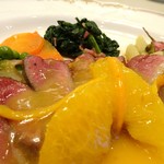 ドゥ・ラパン - 鴨胸肉のロースト オレンジソース