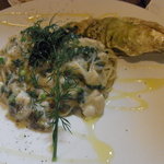 大衆食堂 瓦町ブラン - 赤穂産カキの冷製カッペリーニ　スペイン産にしんの卵添え