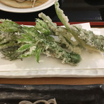 蕎麦正まつい - 山菜天ぷら