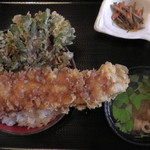 遊晞 - アナゴ天丼（真上）