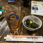 Izakaya Seigo - 梅酒ソーダ、お通し／わらび