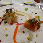 ビストロ ダイア - 伊勢海老のタルタルとサーモン