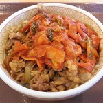 すき家 - ねぎキムチ牛丼ミニ　410円