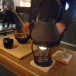 レフェルヴェソンス - 青島支配人が抹茶のサービス