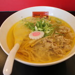 牛骨らぁ麺マタドールANNEX - 黄金鶏中華そば(750円、斜め上から)