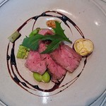 Chez Hori - シェ・ホリ - ランチコース肉：ローストビーフジャポネソース・和のハーブの香り