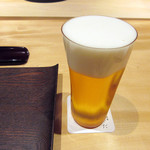 祇園 きだ - 生ビール(2017年1月)